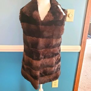 Michael Kors Rabbit Fur vest size xs